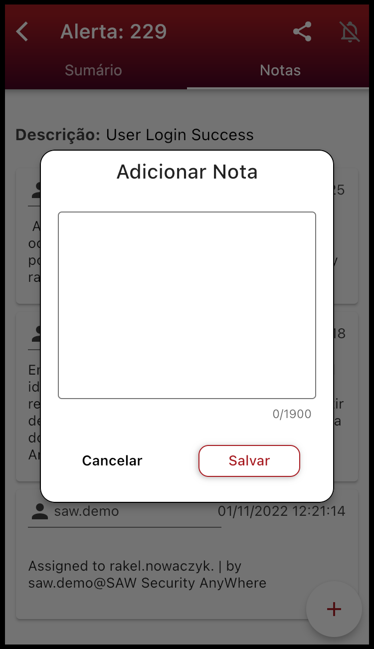 Adicionar notas