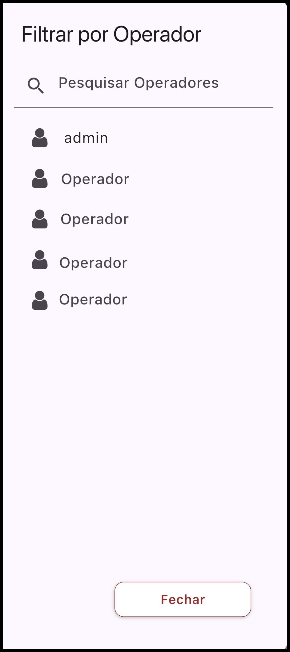 Atribuir para operador