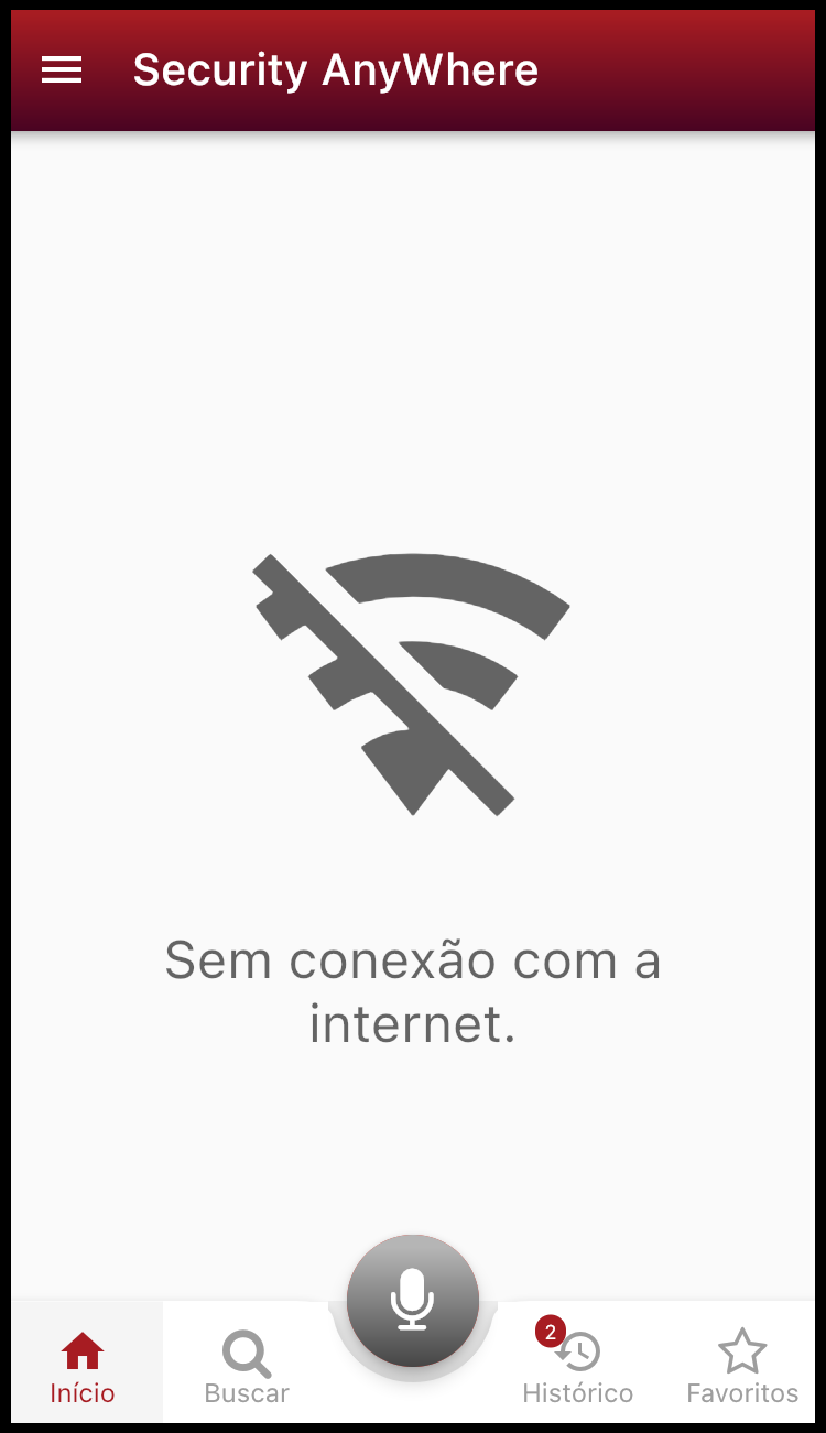 Sem conexão com internet