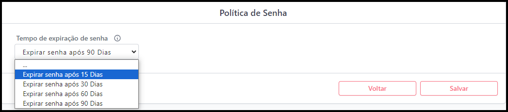 Política de Senha